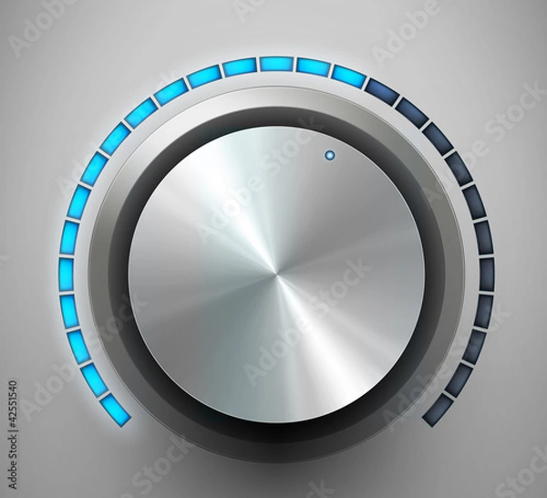 Fototapeta Volume knob. Vector illustration