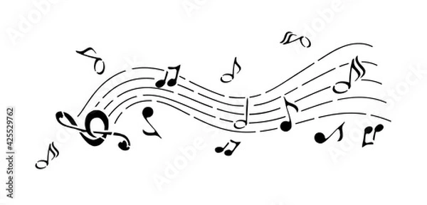 Fototapeta Abstraction of the note. Vector illustration