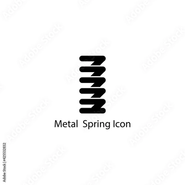 Obraz metal spring icon.