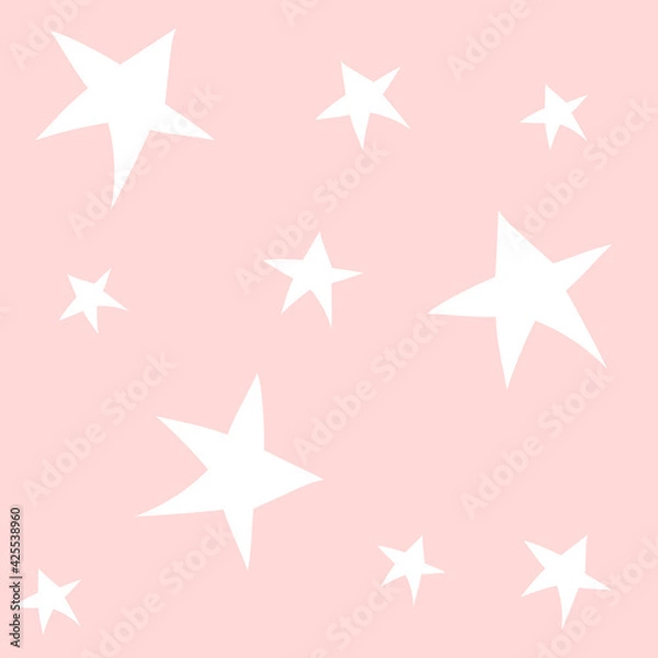 Fototapeta seamless pattern with stars. digital art.  Comets and astrology. Wallpaper for the children's room. Space drawing. Clip art for scrapbooking. Starry sky, texture
