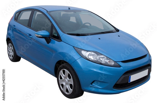 Fototapeta Compact Car Isolated