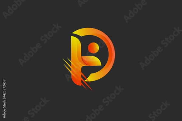Fototapeta Vector design template elements. suitable for creating logos in business and company names