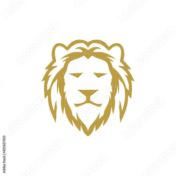 Fototapeta lion logo design with geometry