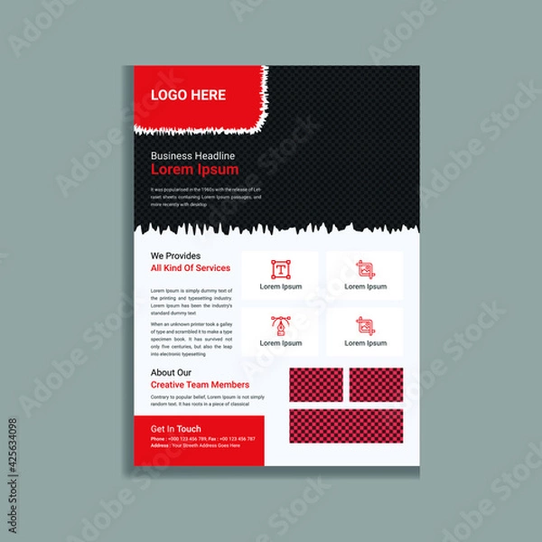 Obraz Unique Creative business Promotional flyer template design