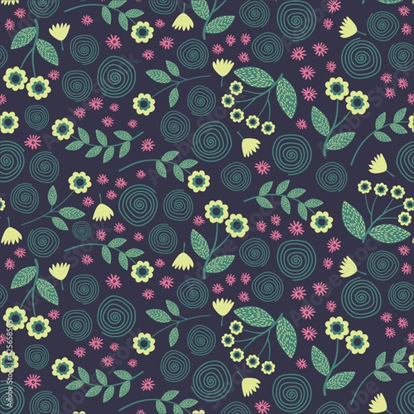 Obraz Pink and Green Seamless Pattern