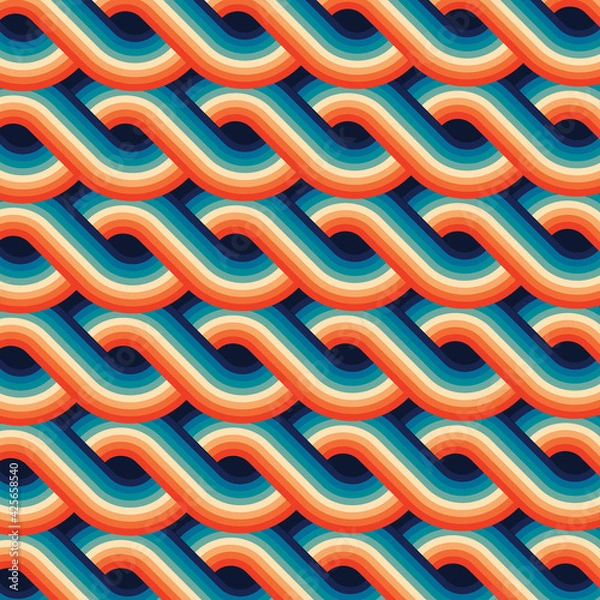 Obraz Retro Weave Seamless Pattern