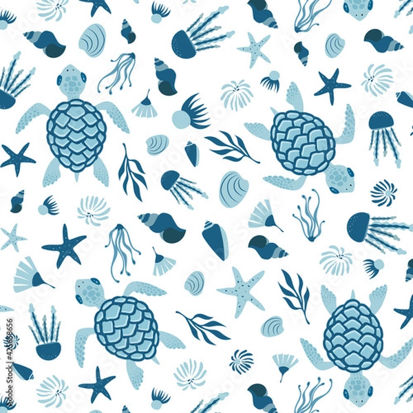 Obraz Seamless Turtle Pattern