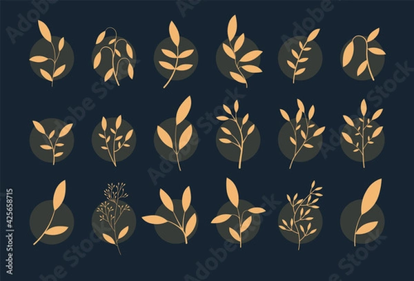 Obraz Yellow Tree Branch Set