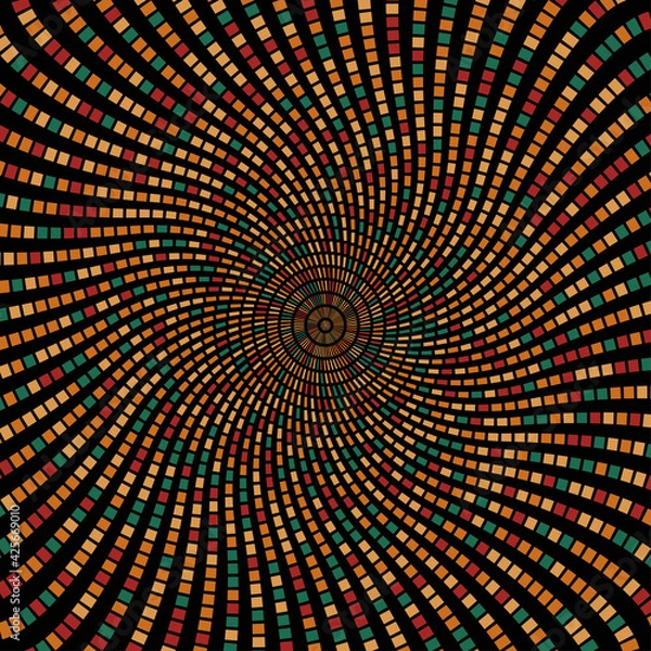 Obraz Abstract Colorful Blocks Vortex Art Design Background