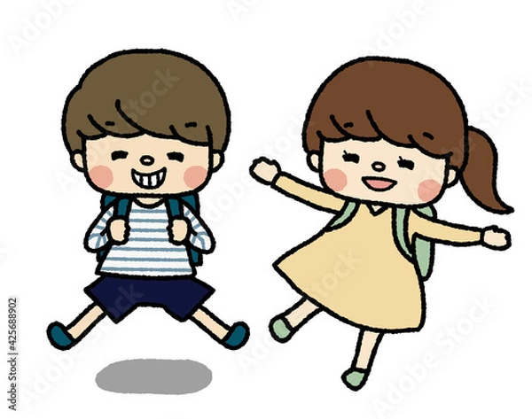 Obraz ランドセルを背負った小学生　⑥