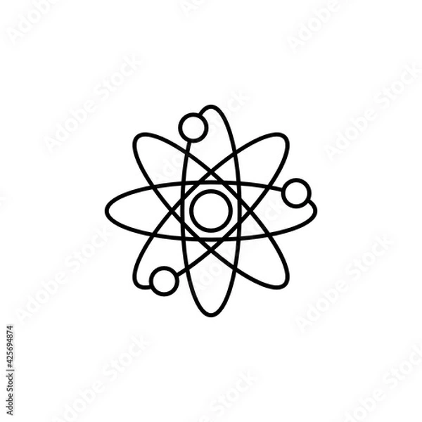 Obraz atom icon vector