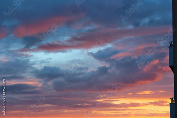 Obraz sunset in the city