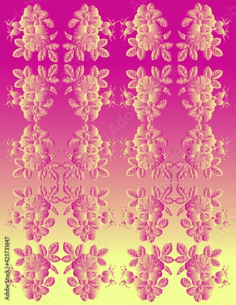 Fototapeta seamless floral pattern