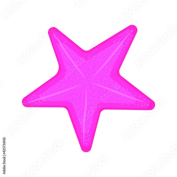 Obraz vector icon pink starfish  on white background