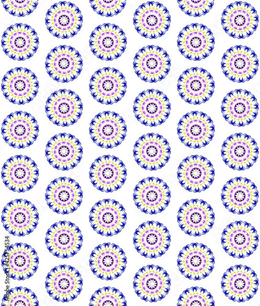 Fototapeta pattern with circles along with white background