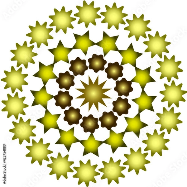 Fototapeta abstract white background in circle shaped objects