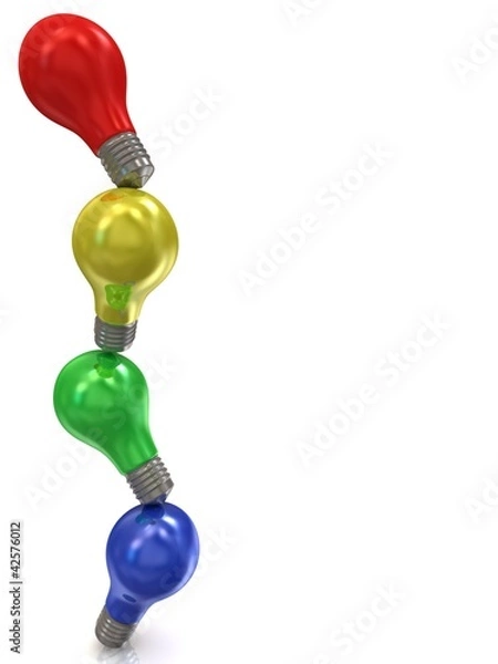 Obraz Tower from color dulbs