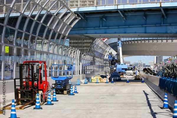 Obraz 首都高速羽田線の工事現場（羽田線・東京）