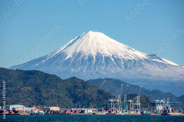 Obraz 清水港から富士山の眺望（清水市・静岡）