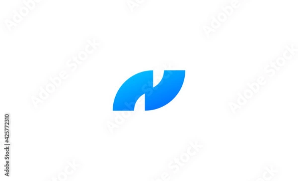 Obraz Initial N Modern Logo Design Vector Illustration