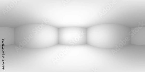 Fototapeta HDRI environment map of simple white room