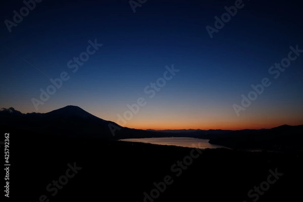 Obraz 夕焼けの富士山