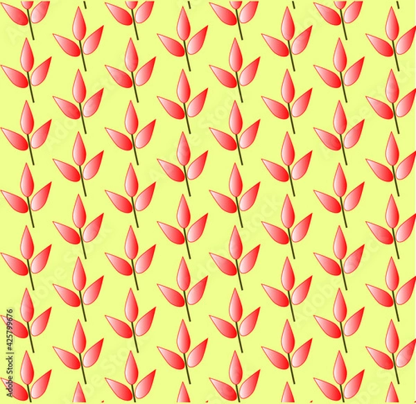 Fototapeta Abstract pattern having flowers with light color background