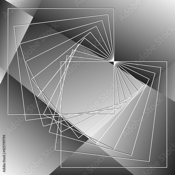 Fototapeta abstract background in different shades of grey with white lines designs