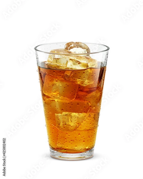 Fototapeta グラス アイスティー お茶 飲み物 イラスト リアル 汗