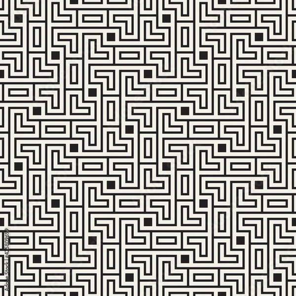 Fototapeta Vector seamless pattern. Modern stylish abstract texture. Repeating geometric tiles
