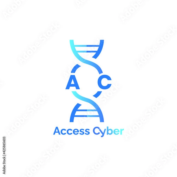 Fototapeta Access Cyber vector Logo Design