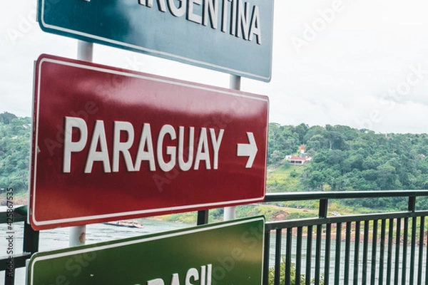 Obraz paraguay sign pointing right landmark