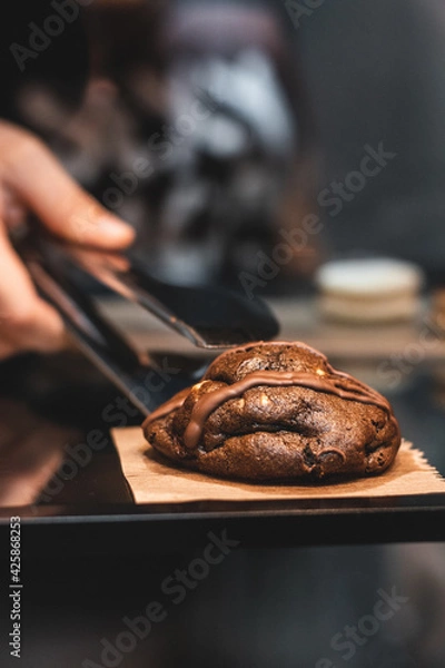 Obraz chocolate cookie with filling