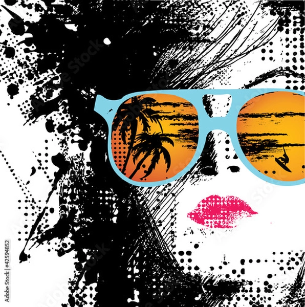 Obraz Kobiety w okularach przeciwsłonecznych