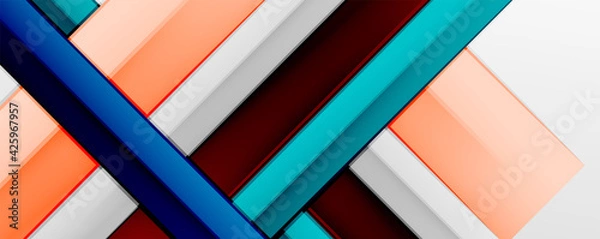 Fototapeta Multicolored lines background. Design template for business or technology presentations, internet posters or web brochure covers