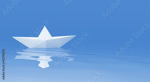 Fototapeta paper ship