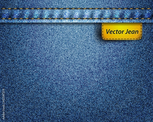 Fototapeta Vector jean fabric