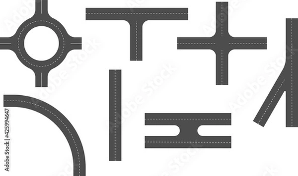 Fototapeta Vector set. Parts for the high road.