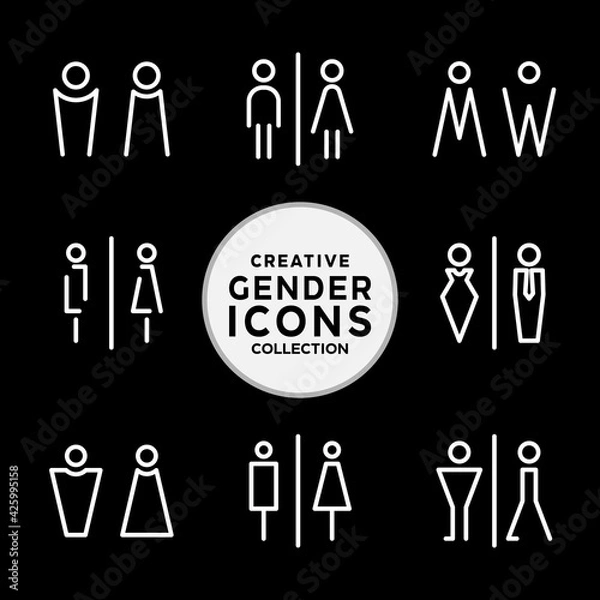 Obraz Creative gender icons for designers