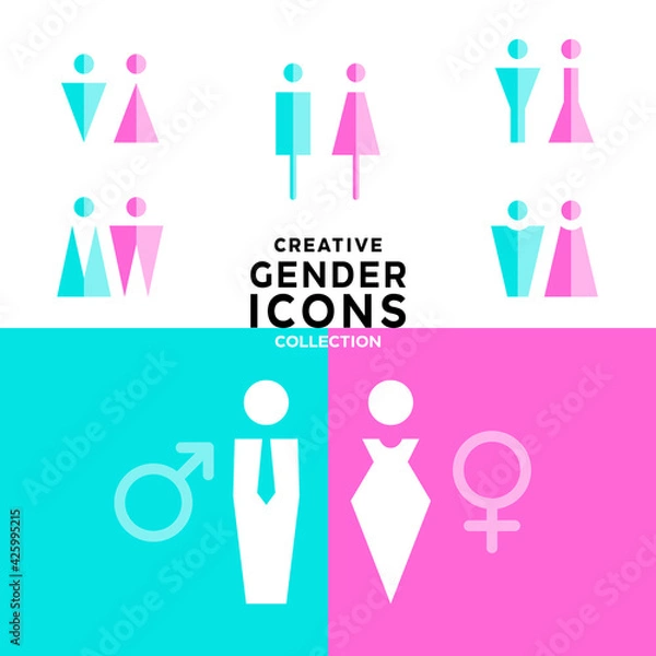 Obraz Creative gender icons for designers