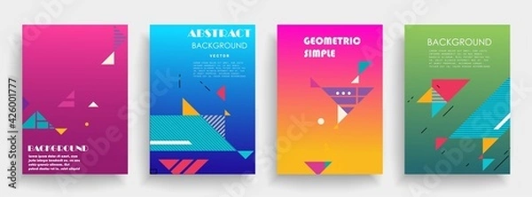 Fototapeta Modern abstract covers set. Abstract shapes composition. Futuristic minimal design. Eps10