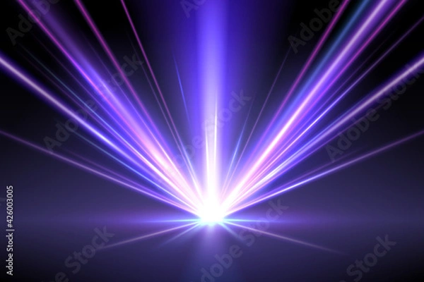 Obraz Abstract neon light rays background