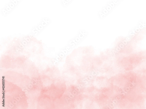 Obraz にじんだ水彩のピンクのグラデーション背景、ふわふわした春っぽい色の壁紙