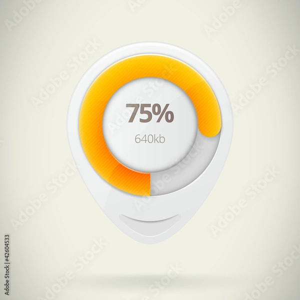 Fototapeta Web preloader. Download bar. Vector illustration