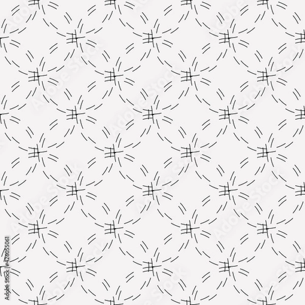 Fototapeta Double dashed circles. Seamless vector pattern.