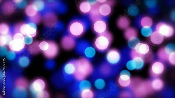 Obraz ネオンカラーの玉ボケ抽象背景素材