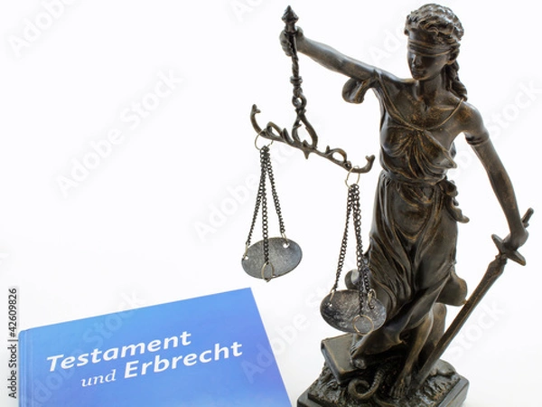 Fototapeta Justitia und das Erbrecht
