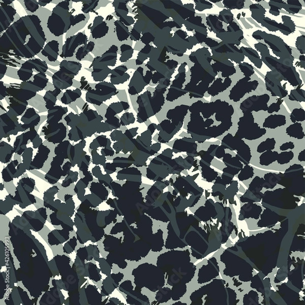 Fototapeta Abstract animal skin leopard seamless pattern design. Jaguar, leopard, cheetah, panther fur.