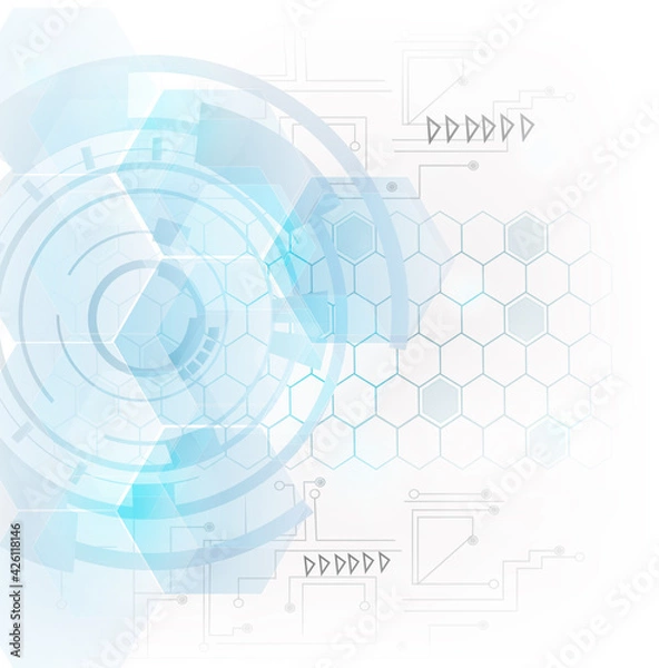 Obraz Abstract high tech background with a beehive pattern