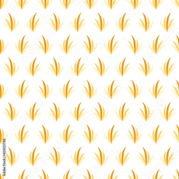 Fototapeta Abstract Seamless Pattern Orange Doodle Background Vector